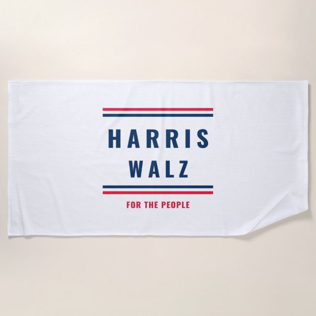 HARRIS WALZ - 2024 ELECTION  BEACH TOWEL (Front)