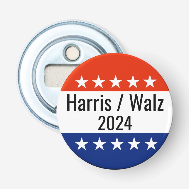 Harris Walz 2024 Election Bottle Opener (Front)