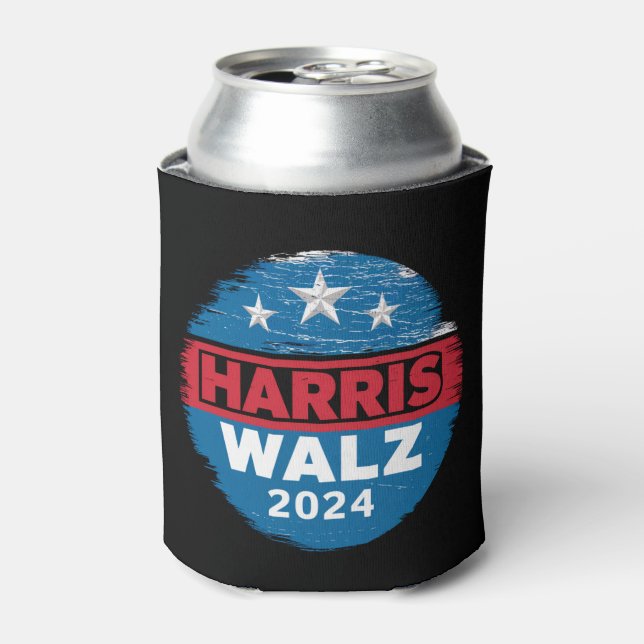 Harris Walz 2024 Election Kamala Harris Tim Waltz  Can Cooler (Can Front)