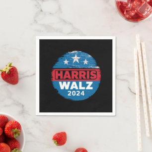 Harris Walz 2024 Election Kamala Harris Tim Waltz  Napkin