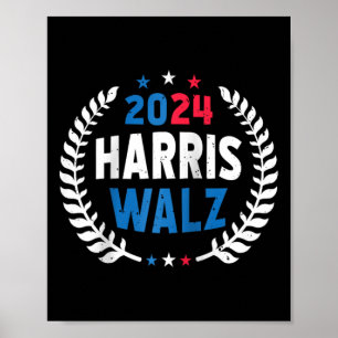 Harris Walz 2024 Election Kamala Harris Tim Waltz  Poster