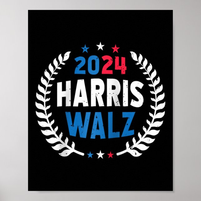Harris Walz 2024 Election Kamala Harris Tim Waltz  Poster (Front)