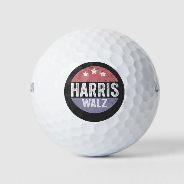 Harris Walz 2024 Election Kamala Tim Waltz America Golf Balls (Front)