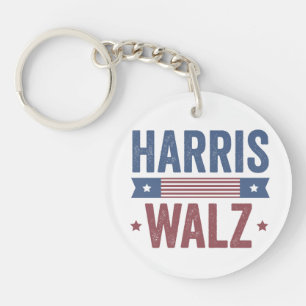 Harris Walz 2024 Election Kamala Tim Waltz America Key Ring