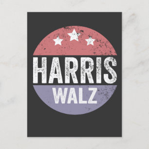 Harris Walz 2024 Election Kamala Tim Waltz America Postcard