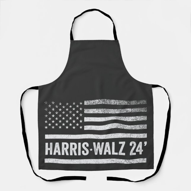 Harris Walz 2024 Election Kamala Tim Waltz Apron (Front)