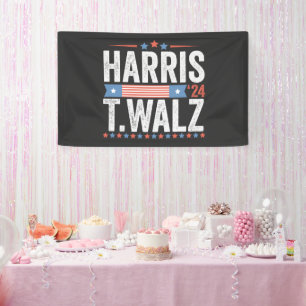 Harris Walz 2024 Election Kamala Tim Waltz Banner