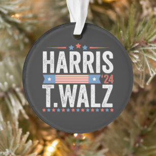 Harris Walz 2024 Election Kamala Tim Waltz Ornament