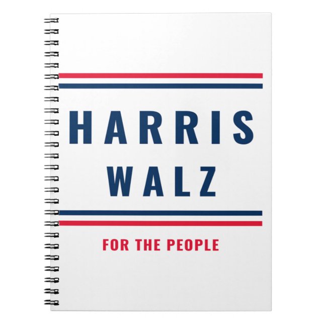 HARRIS WALZ - 2024 ELECTION  NOTEBOOK (Front)