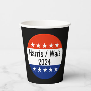 Harris Walz 2024 Election Paper Cups