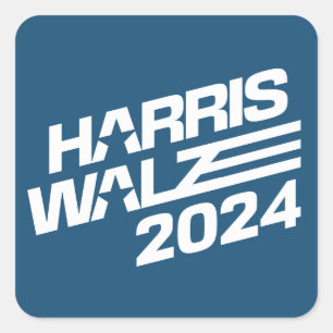 Harris Walz 2024 Election Square Sticker