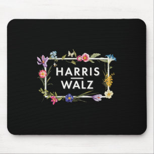 Harris Walz 2024 Floral Flowers Harris Waltz 2024 Mouse Mat