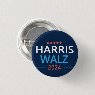Harris Walz 2024 for President 3 Cm Round Badge