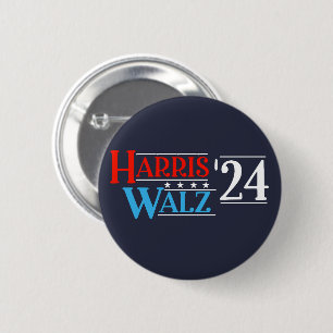 Harris Walz 2024 for President 6 Cm Round Badge