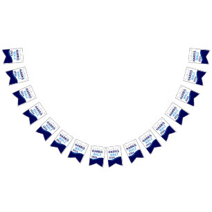 Harris Walz 2024 for President Blue Wave Bunting