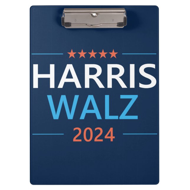Harris Walz 2024 for President Clipboard (Front)