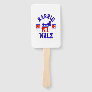 Harris Walz 2024 for President Patriotic Democrat Hand Fan