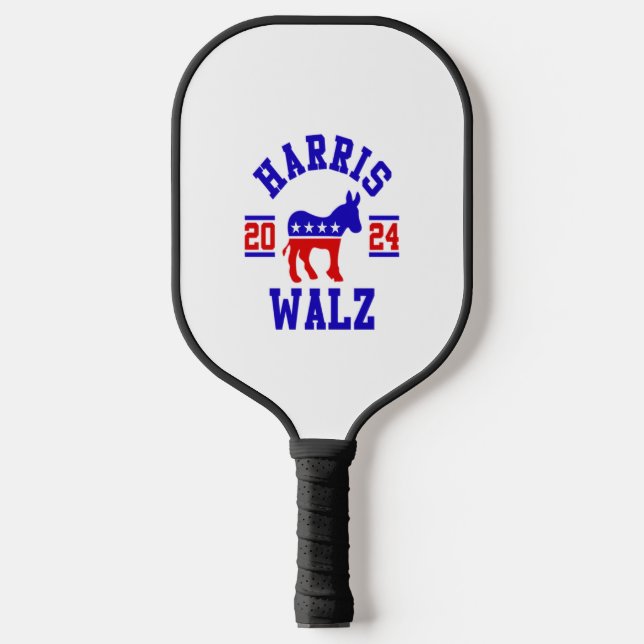 Harris Walz 2024 for President Patriotic Democrat  Pickleball Paddle (Front)