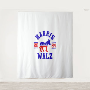 Harris Walz 2024 for President Patriotic Democrat  Tapestry
