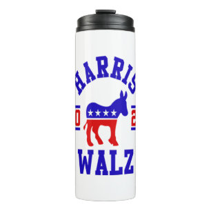Harris Walz 2024 for President Patriotic Democrat Thermal Tumbler