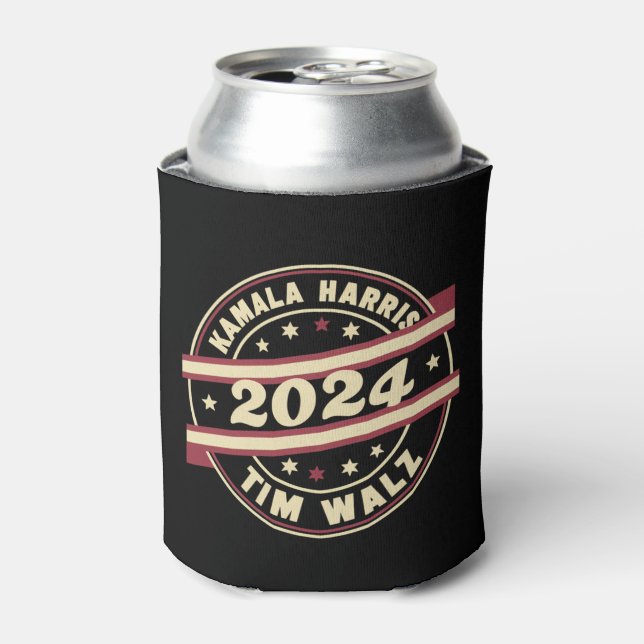 Harris Walz 2024 for President Patriotic Kamala  Can Cooler (Can Front)