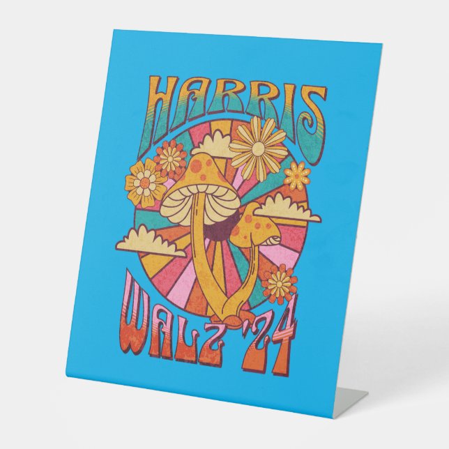 Harris Walz 2024 for President Pedestal Sign (Front)