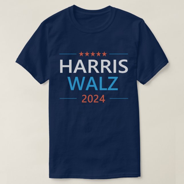 Harris Walz 2024 for President T-Shirt (Design Front)