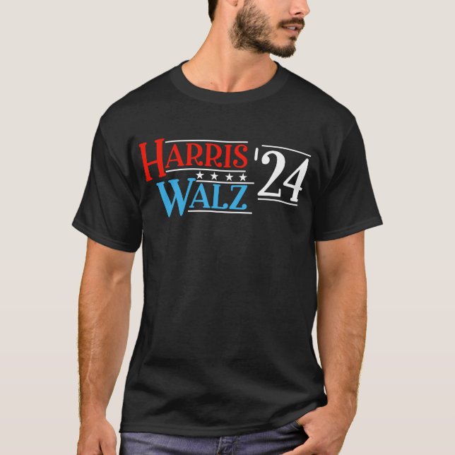 Harris Walz 2024 for President T-Shirt (Front)