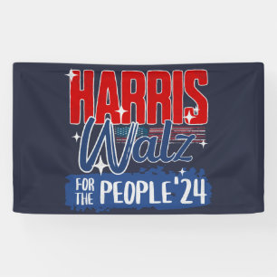 Harris Walz 2024 For the People Election Democrat Banner