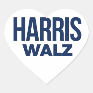 HARRIS WALZ 2024 HEART STICKER