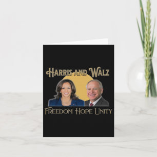 Harris Walz 2024 Kamala And Tim President And Vp  Card