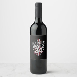 Harris Walz 2024 Kamala Harris 2024 Tim Walz 2024 Wine Label