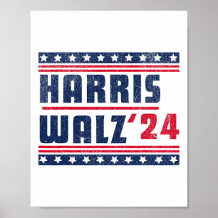 Harris Walz 2024 Kamala Harris And Tim Walz 2024  Poster