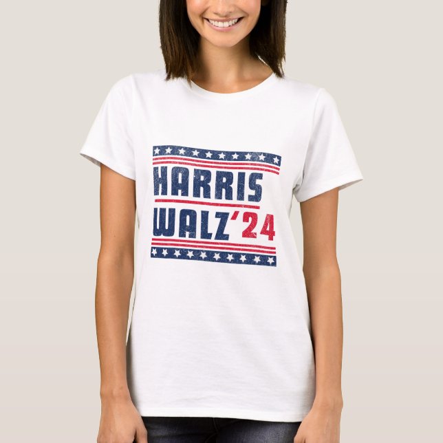 Harris Walz 2024 Kamala Harris And Tim Walz 2024  T-Shirt (Front)