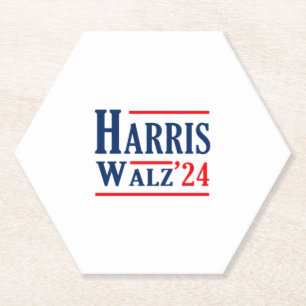 Harris Walz 2024 Kamala Harris President Tim Walz Paper Coaster