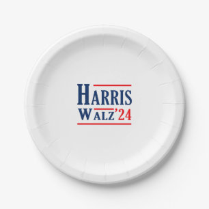 Harris Walz 2024 Kamala Harris President Tim Walz Paper Plate