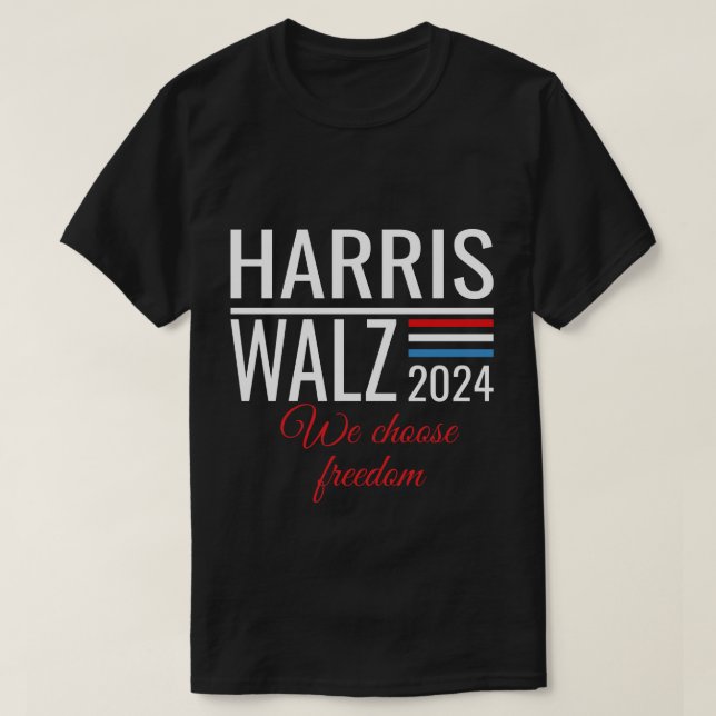 Harris Walz 2024 Kamala Harris Tim Waltz Election  T-Shirt (Design Front)