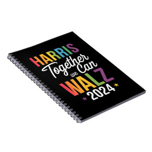 Harris Walz 2024 Kamala Together We Can LGBT Notebook