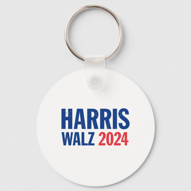 Harris Walz 2024  Key Ring (Front)