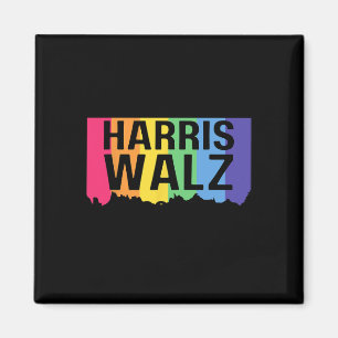 Harris Walz 2024 Lgbtq Gay Pride Rainbow Kamala Ha Magnet
