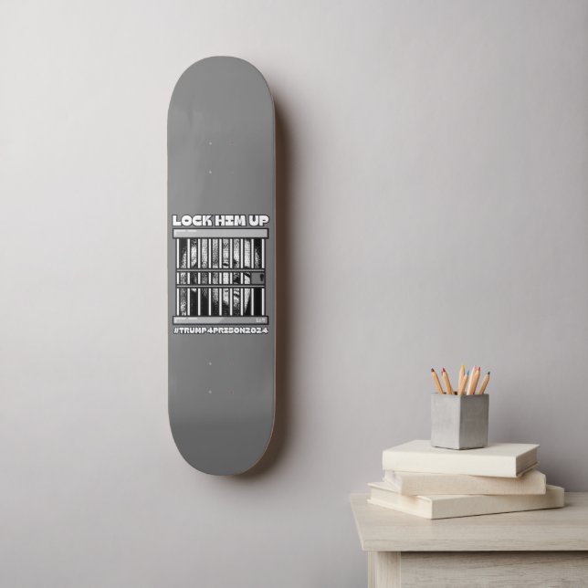HARRIS-WALZ 2024 LOCK HIM UP SKATEBOARD (Wall Art)