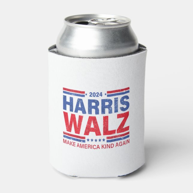 Harris Walz 2024 Make America Kind Again  Can Cooler (Can Front)