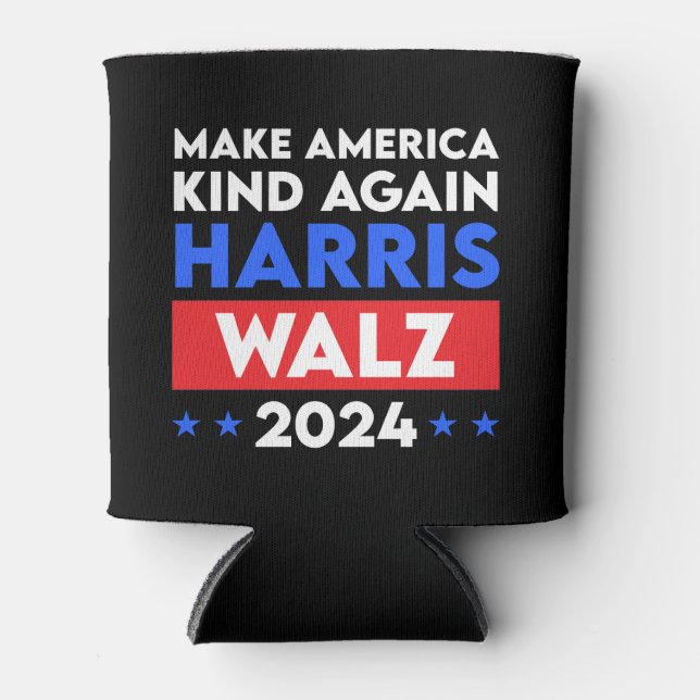 Harris Walz 2024 Make America Kind Again Can Cooler (Front)