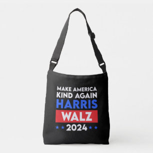 Harris Walz 2024 Make America Kind Again Crossbody Bag