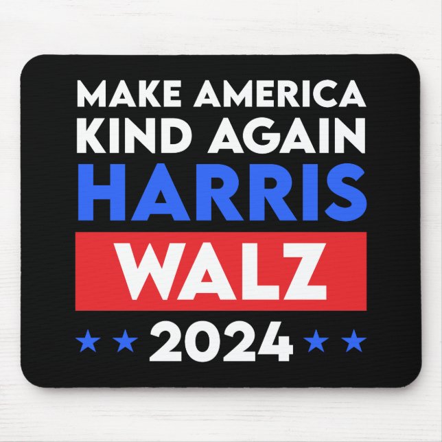 Harris Walz 2024 Make America Kind Again Mouse Mat (Front)
