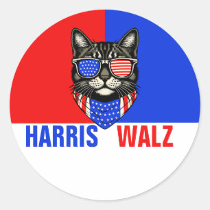 Harris Walz 2024 Obviously  Classic Round Sticker