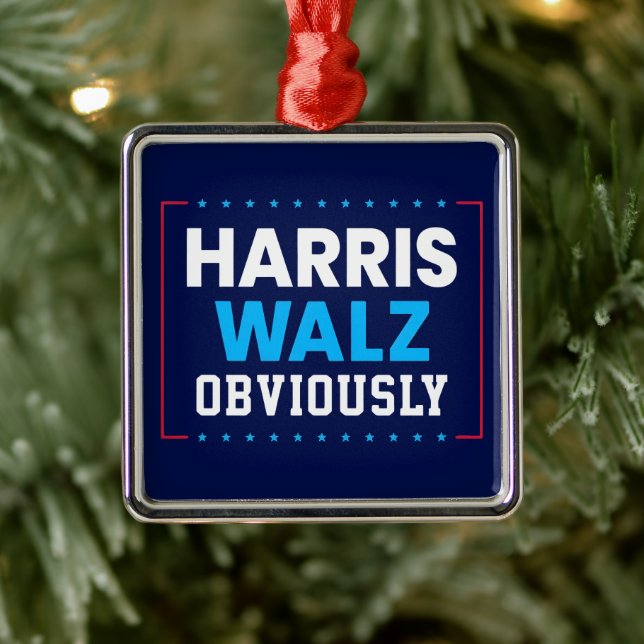 Harris Walz 2024 Obviously Metal Tree Decoration (Tree)