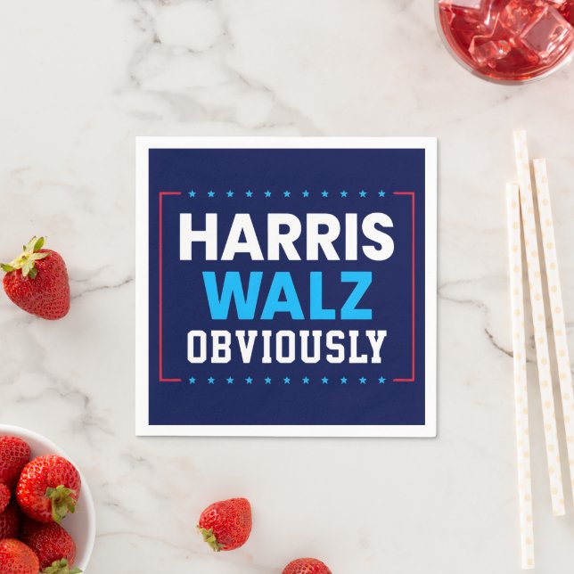 Harris Walz 2024 Obviously Napkin (Insitu)