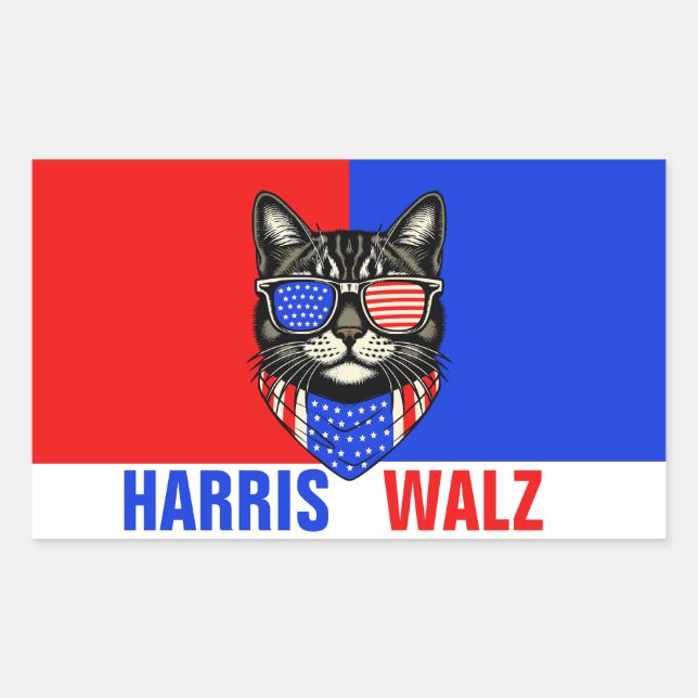 Harris Walz 2024 Obviously Rectangular Sticker (Front)