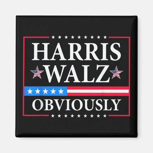 Harris Walz 2024 Obviously | Tim Walz Magnet (Front)